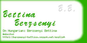 bettina berzsenyi business card
